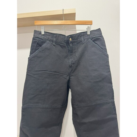 Carhartt Mens 32 Black WIP Double Knee Carpenter Cargo Workwear Medley Pants - Picture 2 of 13